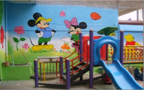 公安幼儿园室外彩绘
